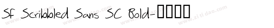 SF Scribbled Sans SC Bold字体转换